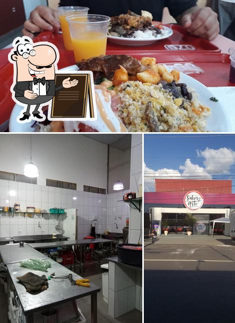 Confira a ilustração ilustrando exterior e comida no Sabor & Arte Restaurante Ribeirão Preto