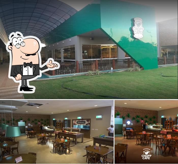 O Restaurante Chopp Com Café se destaca pelo interior e exterior