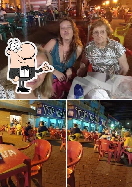 Confira a ilustração mostrando interior e balcão de bar a Pizza & Cia