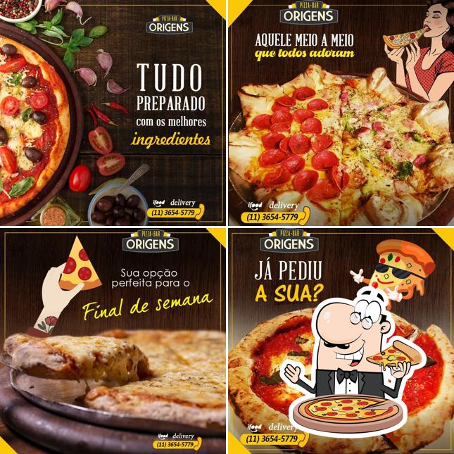 Peça diferentes variedades de pizza