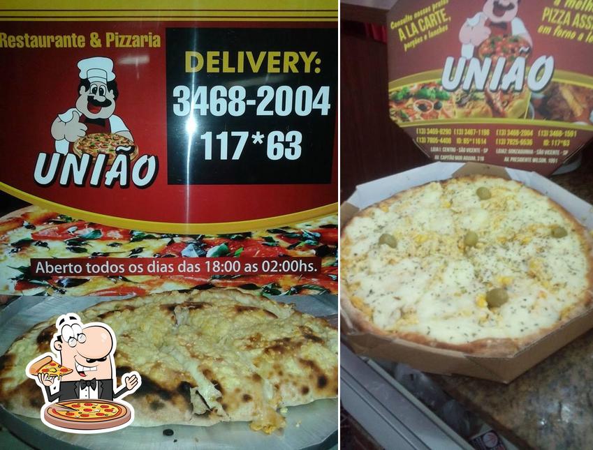 Consiga pizza no Restaurante e Pizzaria União