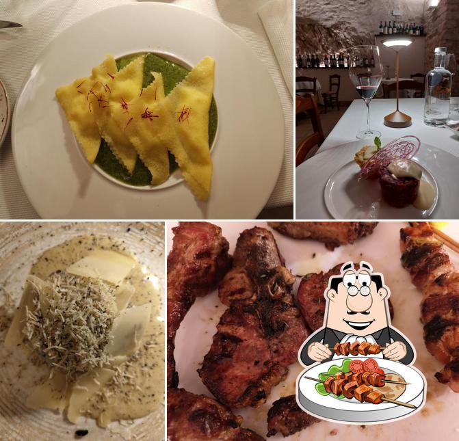 Platti al Ristorante La Scaletta Gusto DiVino -Castello di Genga via Corridoni 1 Genga