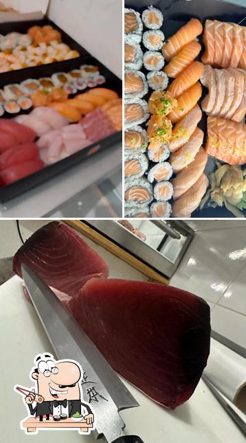 Prove diversas opções de sushi