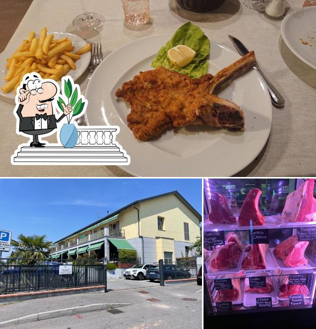 La immagine della esterno e cibo di Oasi Rosa
