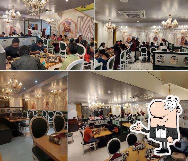 The interior of Manbhavan Premium Thali Restaurant
