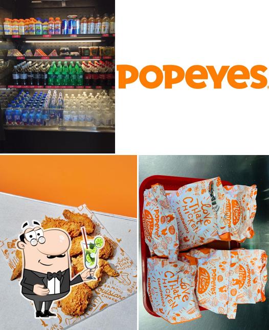 Popeyes Louisiana Kitchen serves a selection of beverages
