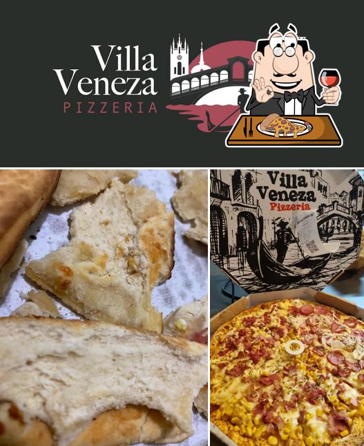 No Villa Veneza Pizzeria, você pode provar pizza