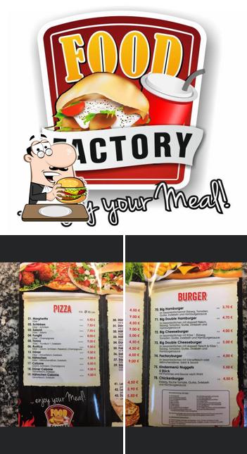 Get a burger at Food Factory