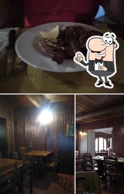 La interni e cibo del ristorante