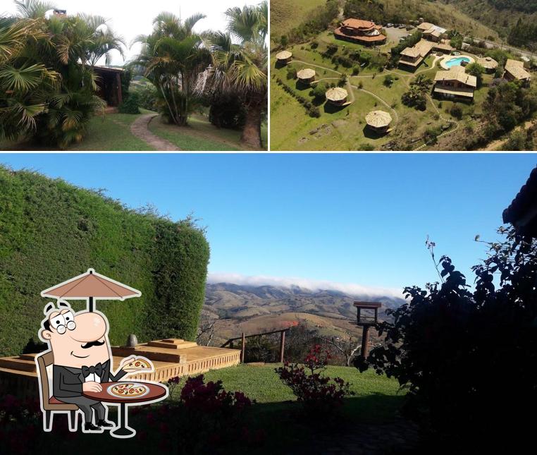 Veja a área externa do Pousada Estalagem Shambala