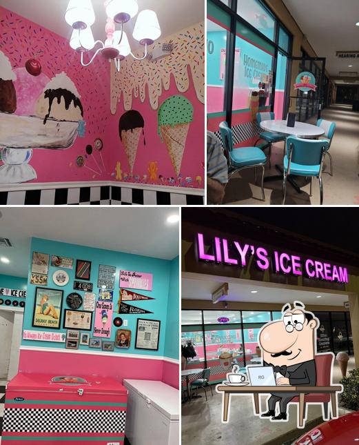 El interior de Lily’s handmade ice cream