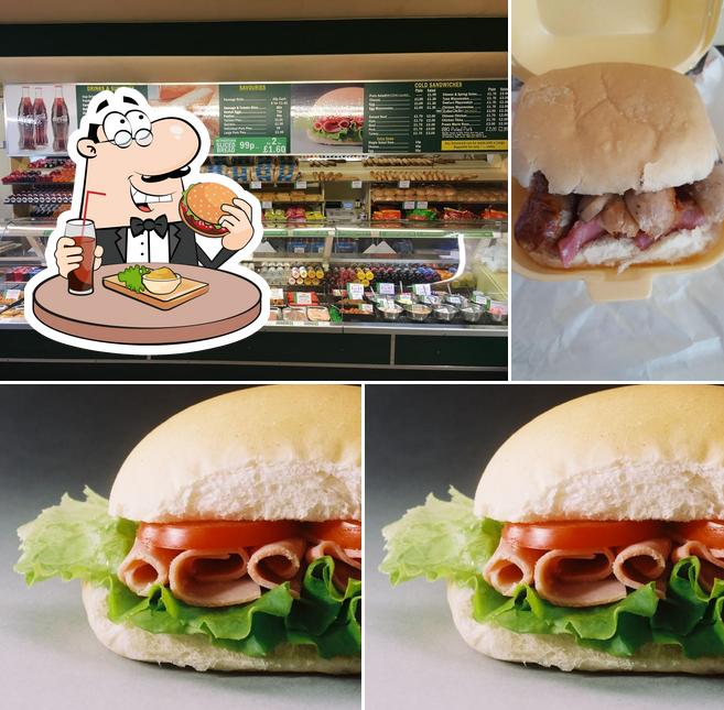 Get a burger at Fletchers Bakery, Deli & Sandwiches