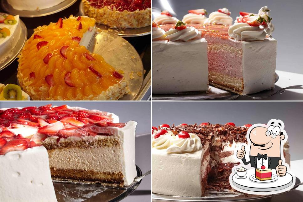 Bäckerei-Konditorei-Café Müller serviert eine Auswahl von Süßspeisen