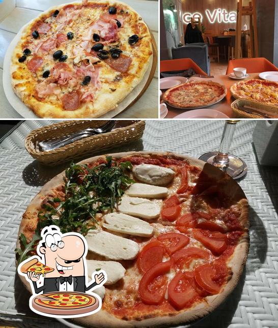 Choisissez des pizzas à Dolce Vita