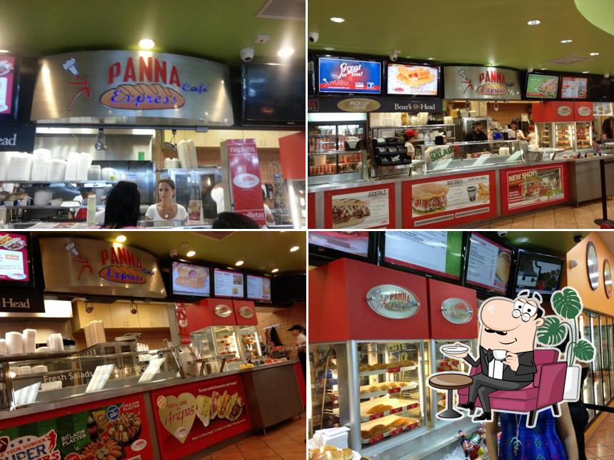 The interior of Panna Cafe Express