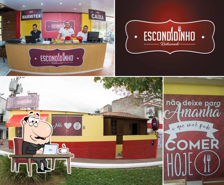 O interior do Escondidinho Restaurante