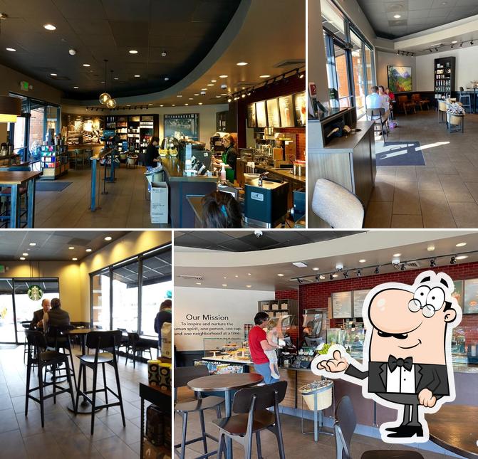 The interior of Starbucks