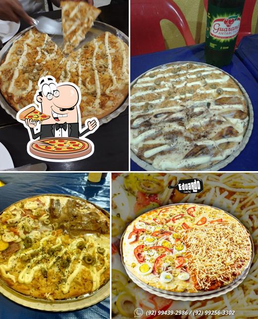 Experimente pizza no Eduardo Lanche