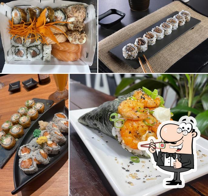 Peça diferentes opções de sushi