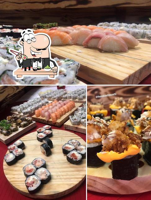 Escolha diferentes opções de sushi