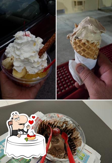 Bruster's Real Ice Cream serves a selection of desserts