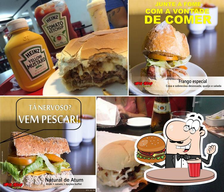 Peça um hambúrguer no Pit Stop burger