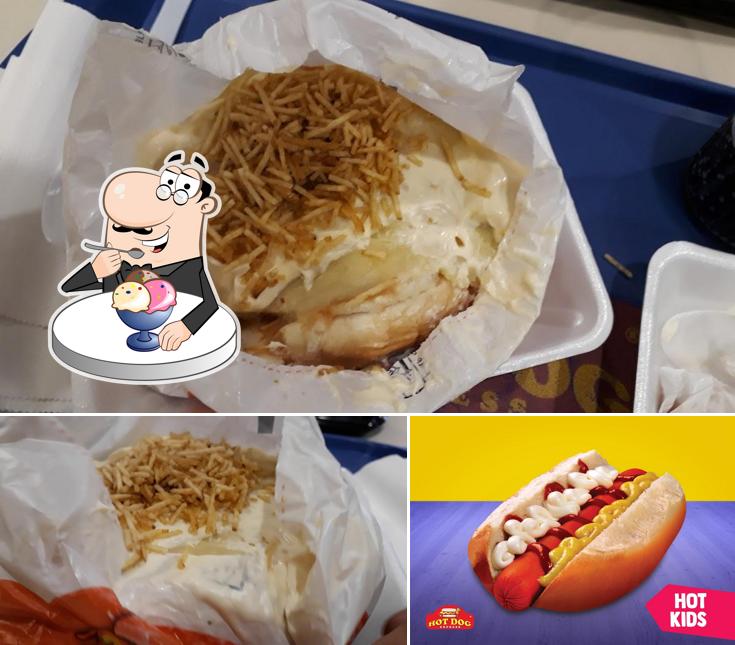 Hot Dog Express - Parque Dom Pedro serve uma escolha de pratos doces