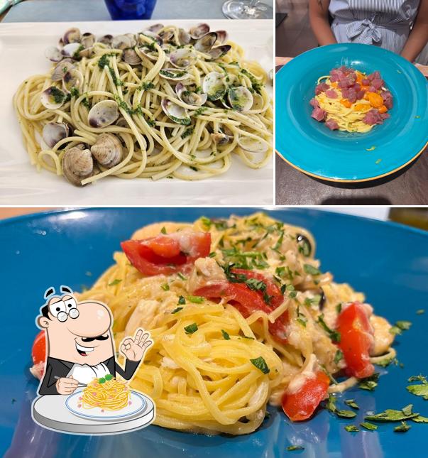 Spaghetti alla carbonara al Blu Marino