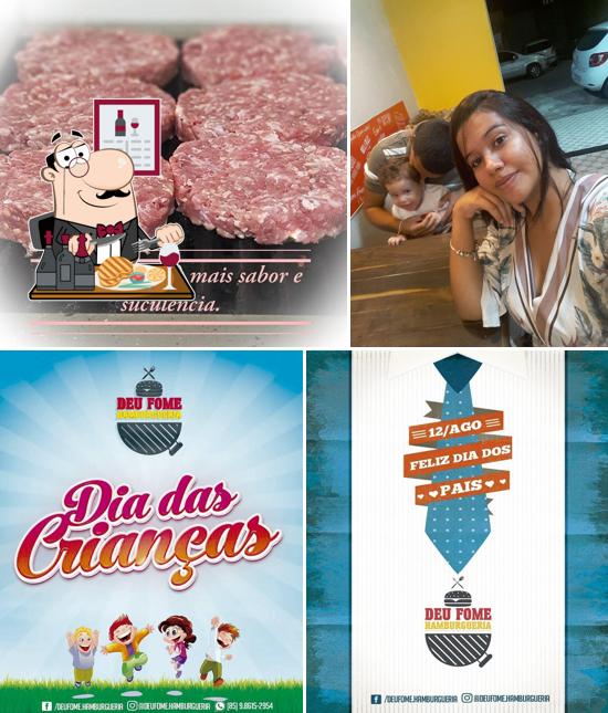 Escolha refeições de carne no Deu Fome Hamburgueria