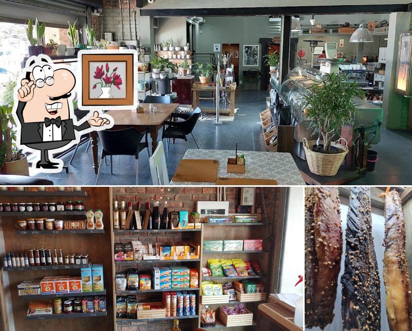 The image of interior and food at Spekboom Deli