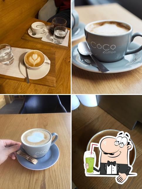 Enjoy a beverage at COCO coffee