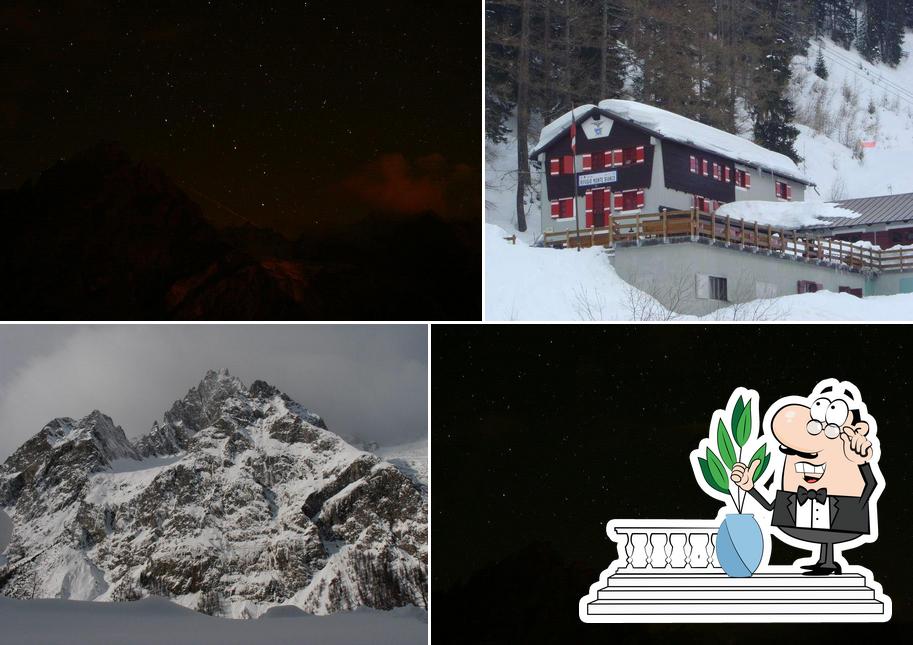 Goditi la vista dagli esterni di Rifugio Monte Bianco