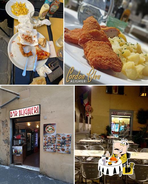 Questa è la immagine che mostra la cibo e interni di Bar alighieri