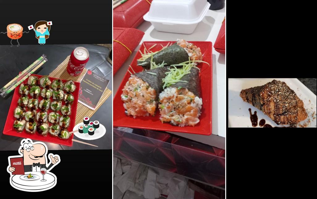 Comida em Genki Sushi