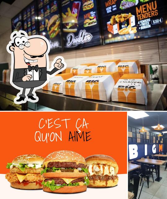 L’image de la intérieur et burger de Big M’s