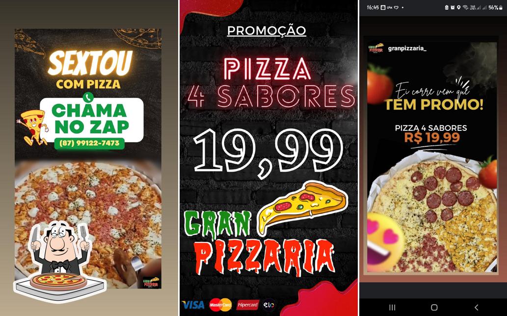 No Gran Pizzaria PNZ, você pode provar pizza