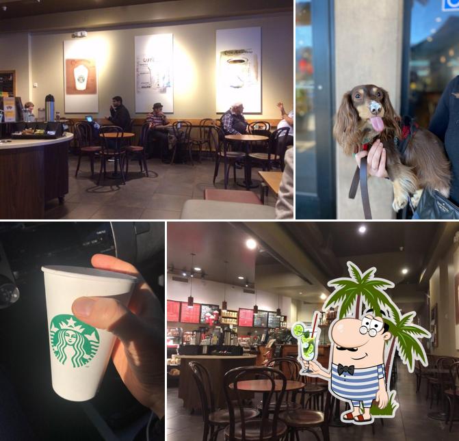 Взгляните на фотографию кафе "Starbucks"