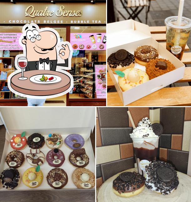 Plats à Quatre Senses Donuts Bubble Tea Chocolat Ovidias Glaces Sandwicherie