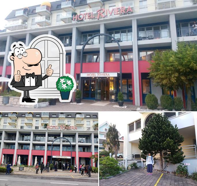 Puoi goderti l'aria fresca da seduto all'esterno di Seehotel Riviera at Lake Lucerne