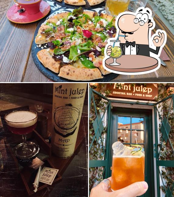 Mint Julep Cocktail bar Food&shop si caratterizza per la bevanda e tavolo da pranzo