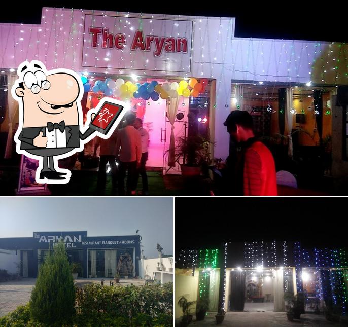 The exterior of The Aryan Hotel , Restaurant & Banquet