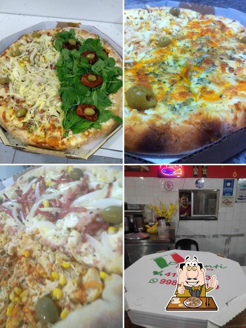 Escolha diferentes tipos de pizza