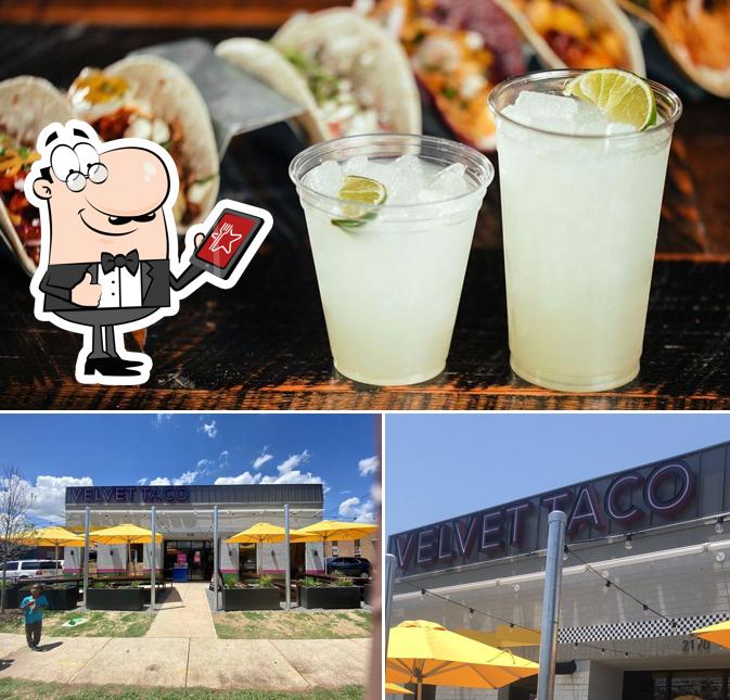 This is the image displaying exterior and beverage at Velvet Taco