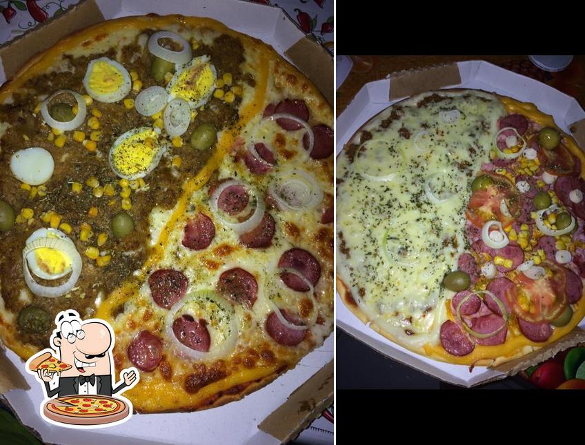 Peça diferentes variedades de pizza