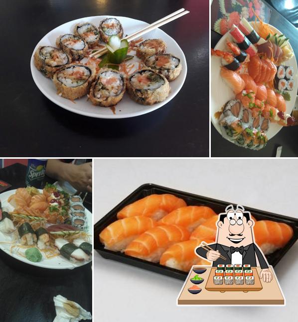 Prove diferentes opções de sushi