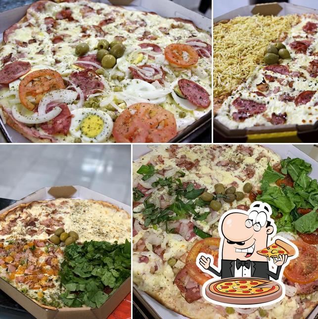 No Pizzaria Nova Opção, você pode provar pizza