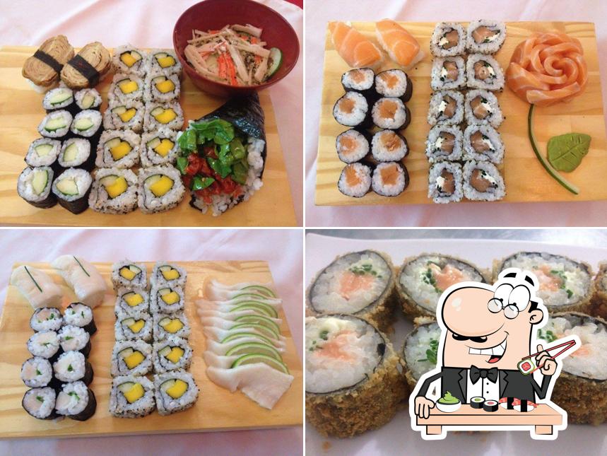 Peça diferentes opções de sushi