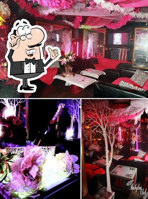 The photo of Babylon Club’s interior and cake