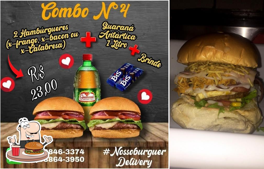 Os hambúrgueres do Nosso Burguer irão saciar diferentes gostos