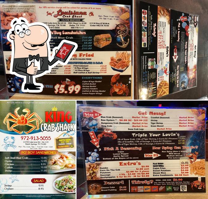 King Crab Shack in Balch Springs Restaurant menu and reviews